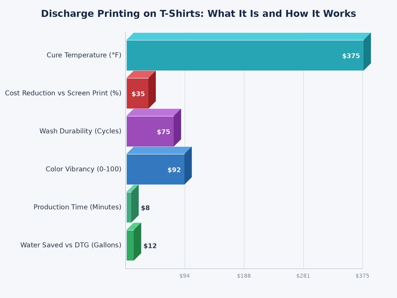 comparison chart discharge printing t-shirts versus plastisol water-based and DTG methods across hand-feel vibrancy and cost