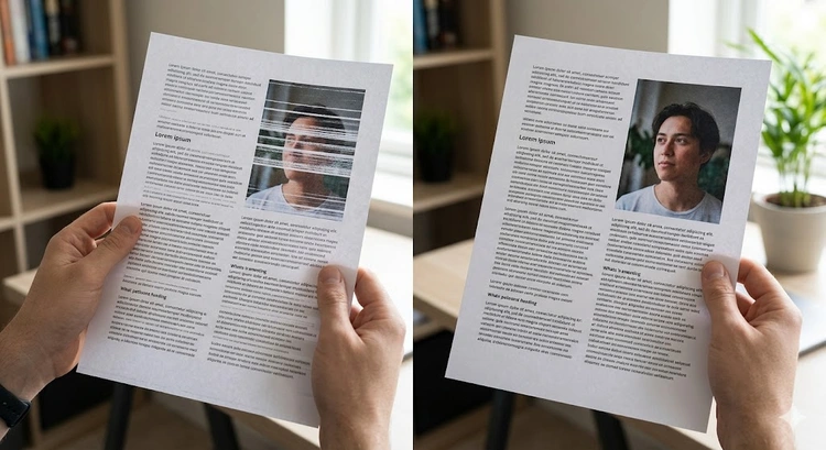 how to fix streaky printer lines — horizontal banding from a partially clogged inkjet printhead nozzle