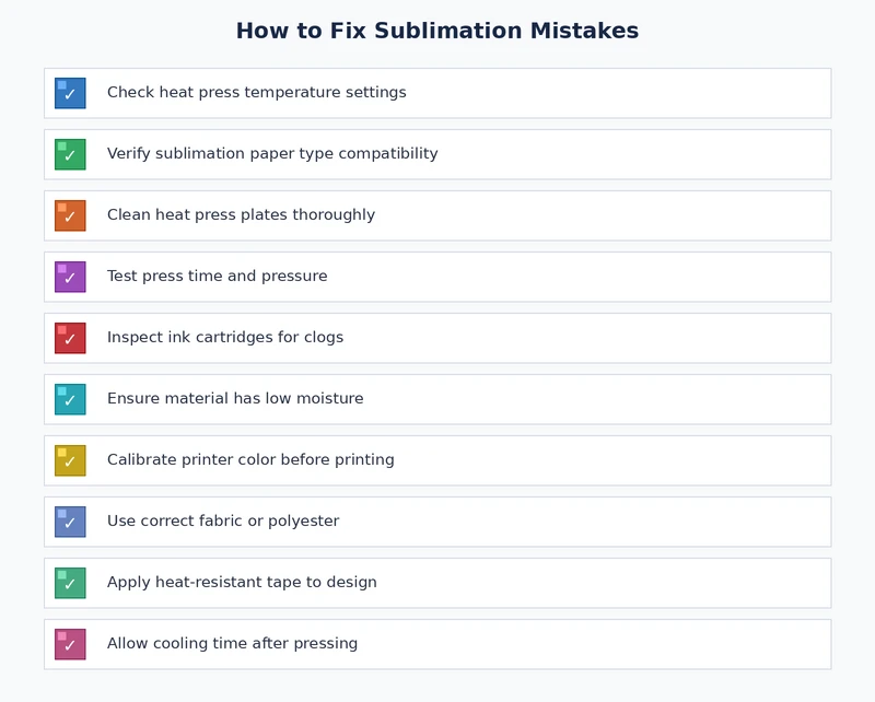 sublimation pre-press checklist to prevent the most common sublimation mistakes before pressing