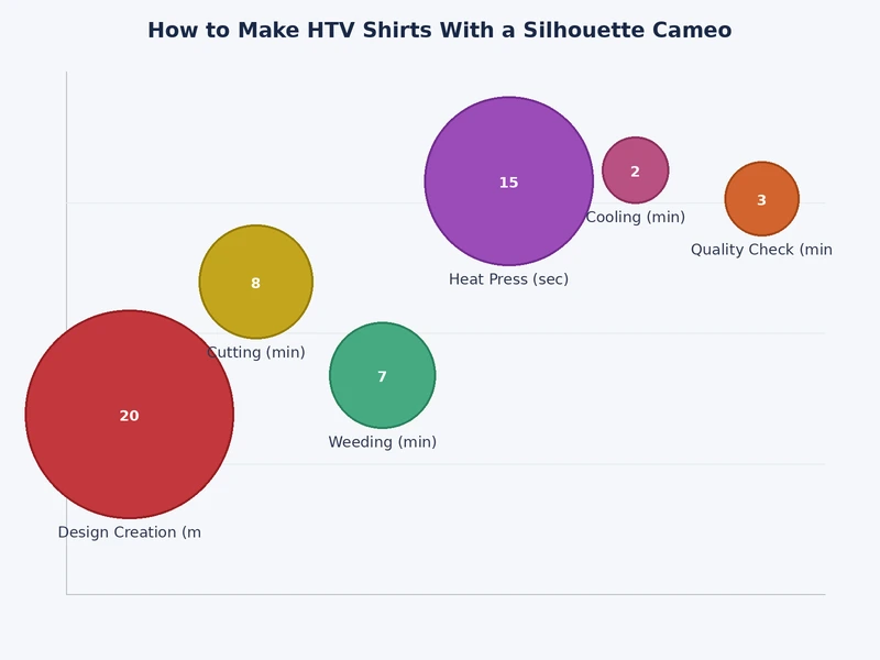 Chart comparing HTV types by press temperature, dwell time, and fabric compatibility for Silhouette Cameo projects