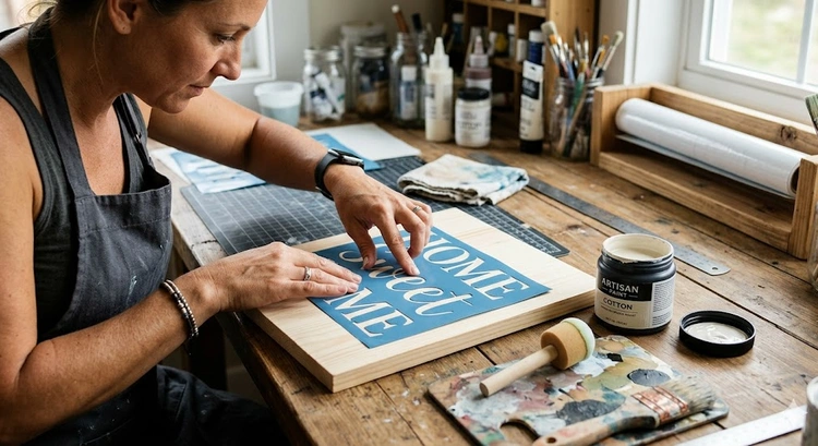 vinyl stencils for painting on wood and canvas with acrylic paint