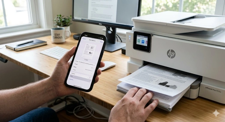 how to print from iPhone to printer using AirPrint on a home WiFi network