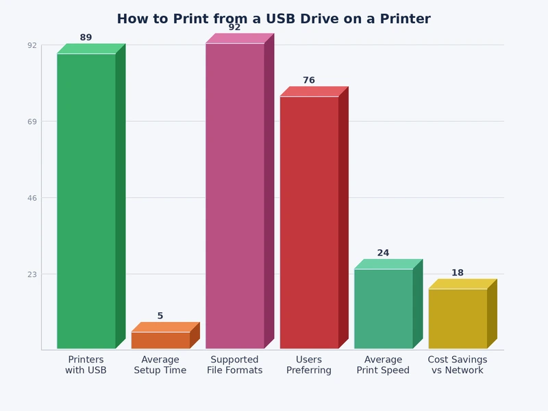 Bar chart comparing USB printing compatibility across printer price tiers from entry-level to professional