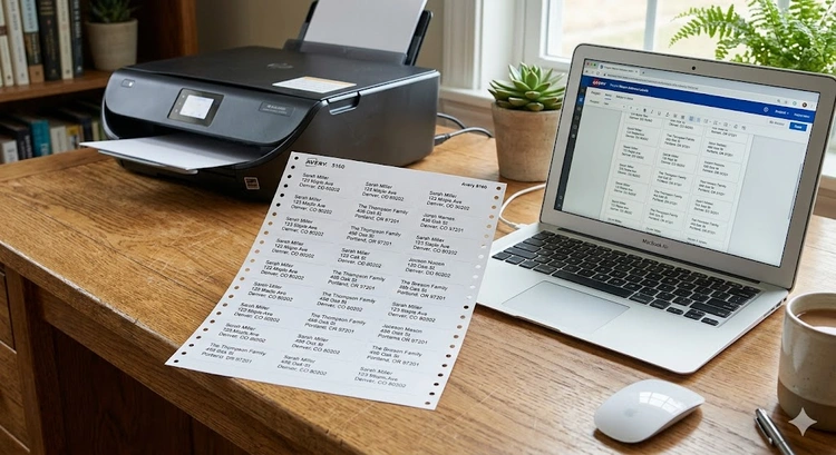 how to print labels at home using an inkjet printer with Avery sheet label stock