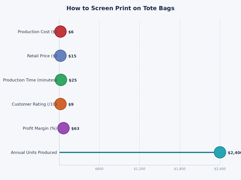 comparison chart of mesh counts, ink types, and design categories for screen printing tote bags