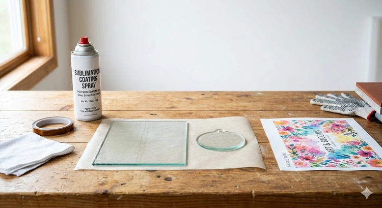 How to sublimate on glass — poly-coated glass tile with vivid sublimated image bonded into the surface