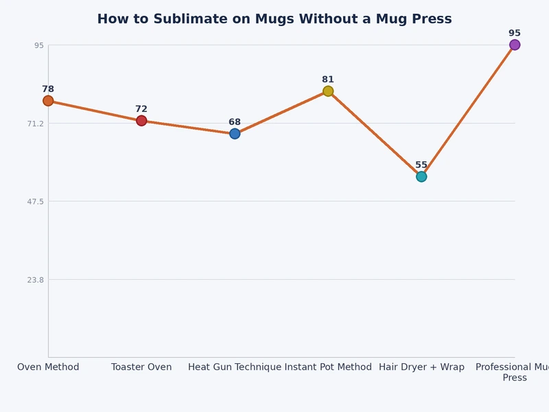 cost and time comparison chart for press-free mug sublimation methods