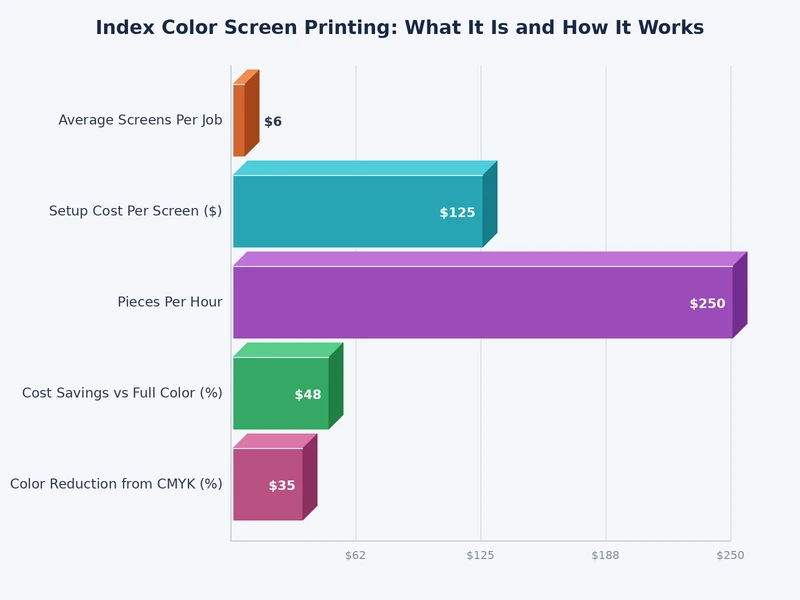 comparison chart of dot structure across index color halftone and simulated process screen printing