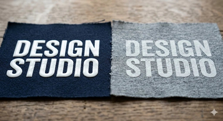 Plastisol ink vs water-based ink side by side prepared for screen printing