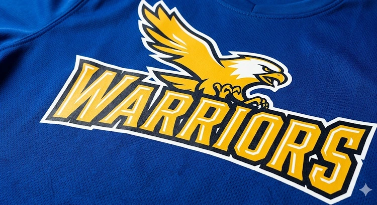 Screen printing on polyester fabric demonstrating dye migration prevention with low-bleed ink underbase