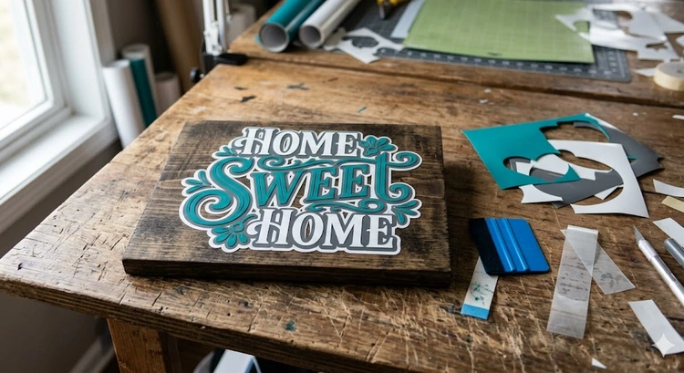 stretch htv vs regular htv applied to athletic spandex leggings and cotton t-shirt side by side