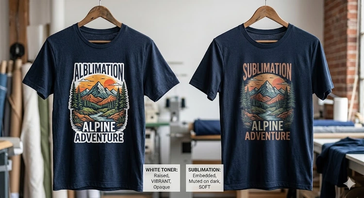 White Toner Printing vs Sublimation: Key Differences