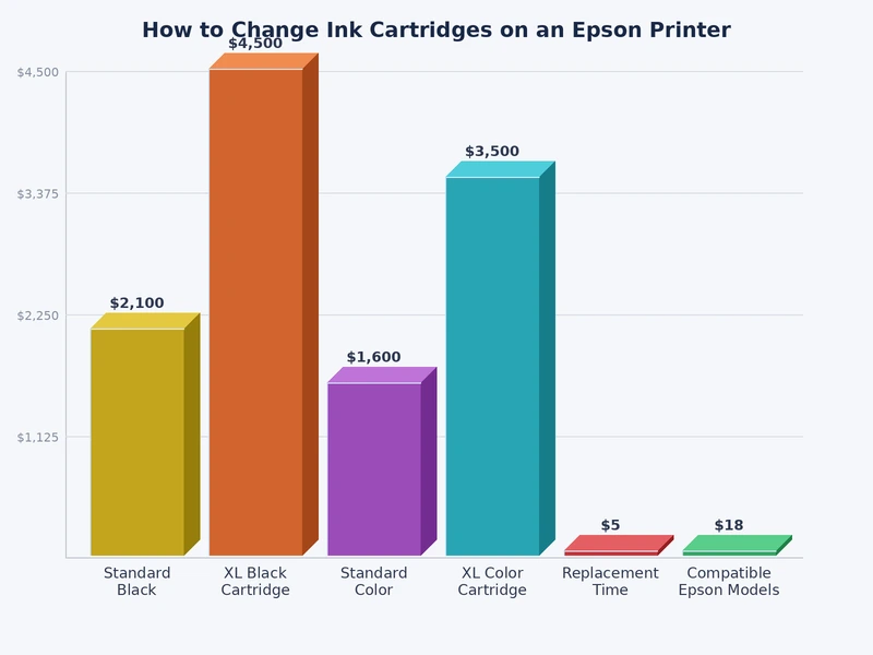 Bar chart comparing OEM vs third-party Epson cartridge page yield and cost per page