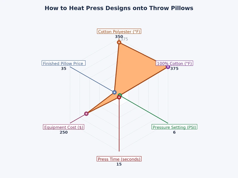 Bar chart comparing HTV, sublimation, iron-on, and DTF transfer methods for pillow covers by wash durability and fabric compatibility