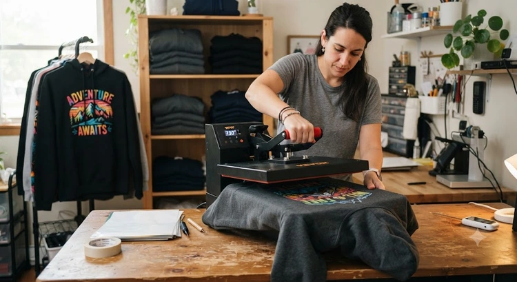 How to Print on Hoodies and Sweatshirts With a Heat Press
