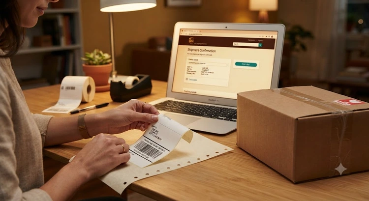 How to print a shipping label at home on a desktop thermal printer with roll label stock