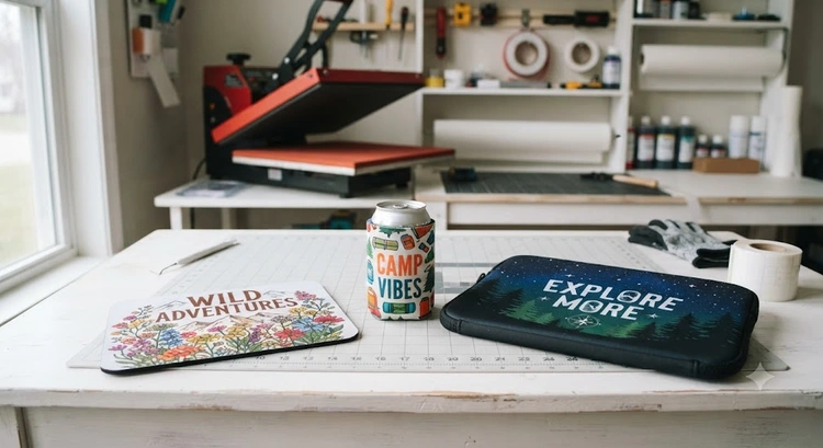 how to sublimate on neoprene — vivid sublimation transfer on white neoprene can koozie