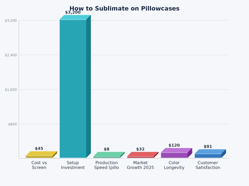 chart showing heat press temperature time and pressure settings for sublimating pillowcases