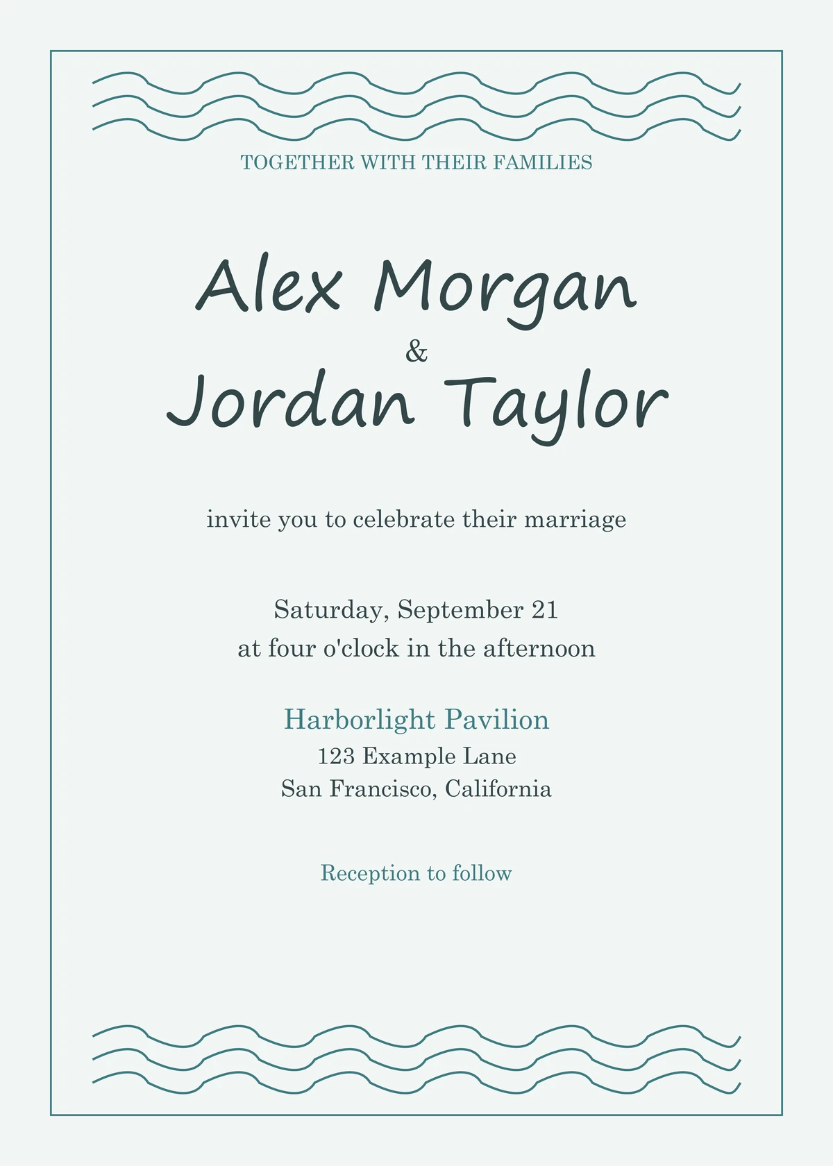 Printable modern vintage By the Shore wedding invitation