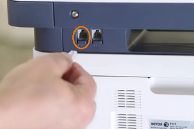 Using Telephone Jack to Fax from a Printer